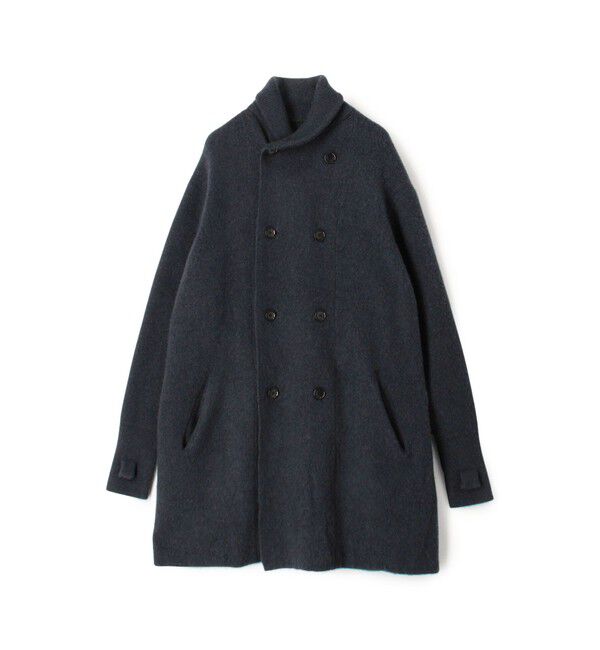 【トゥモローランド/TOMORROWLAND】 ウールカシミヤシルク ダブルブレステッド ニットコート