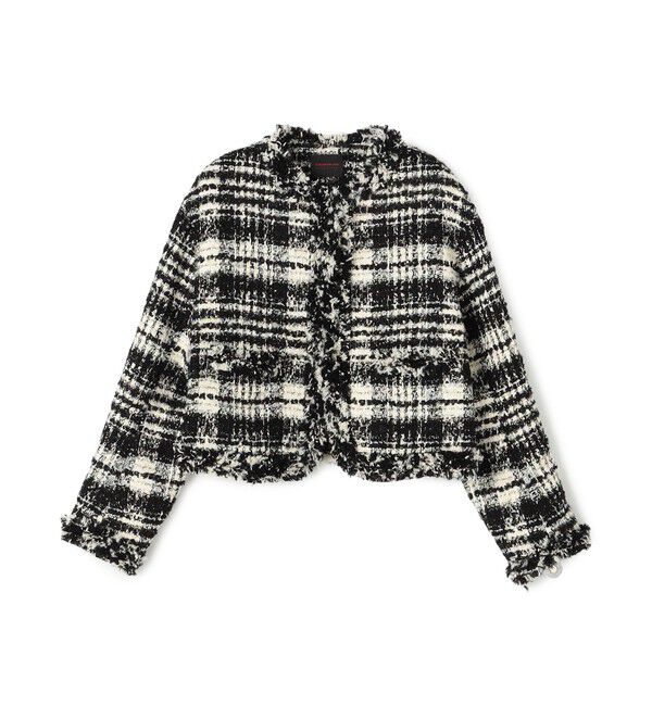 モテ系メンズファッション|【トゥモローランド/TOMORROWLAND】 オーロラグレンチェック ノーカラージャケット