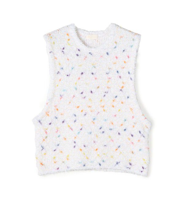 【トゥモローランド/TOMORROWLAND】 マテリアルカラーミックス クルーネックベスト