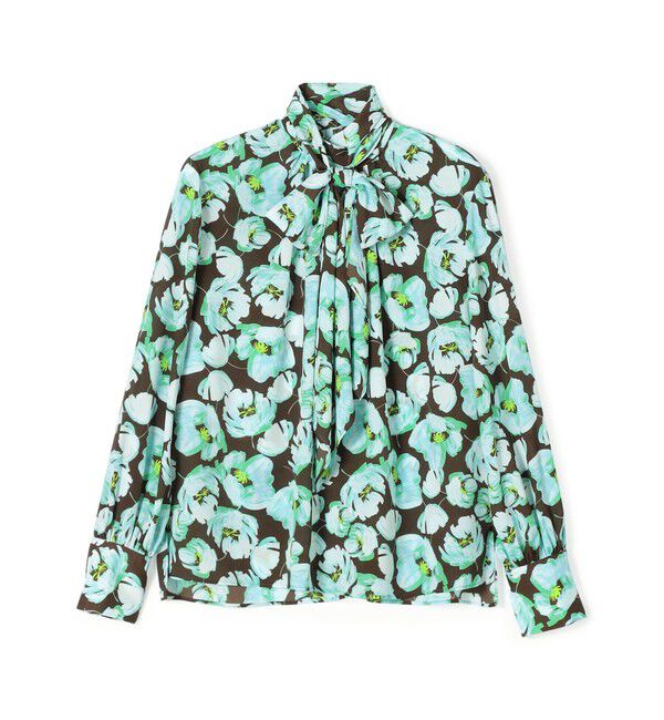 メッシュベロアエンブロイダリー ラッフルカフスブラウス（Ballsey