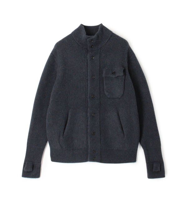 【トゥモローランド/TOMORROWLAND】 ウールカシミヤシルク スタンドカラーニットブルゾン