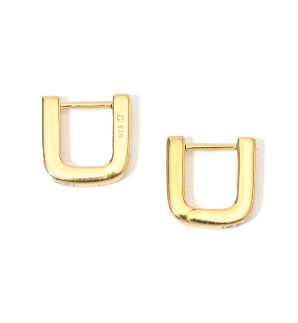 【トゥモローランド/TOMORROWLAND】 Otiumberg. Pave Edged Square フープピアス