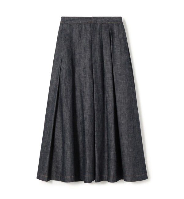 ステイブルーデニム タックドレープスカート