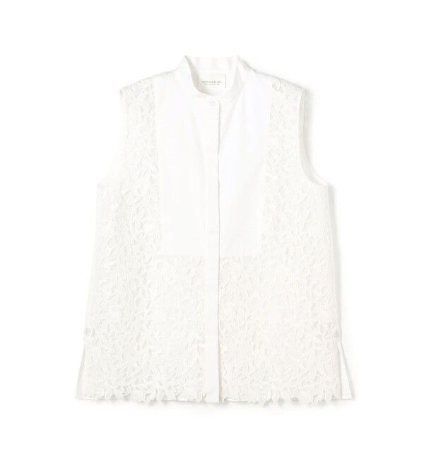 ケミカルフラワーレース ノースリーブブラウス