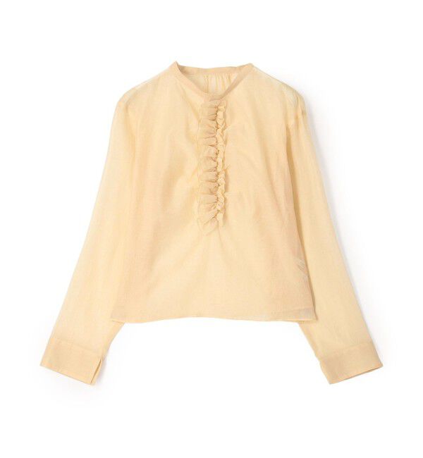 シルクブレンドスラブ プルオーバーブラウス