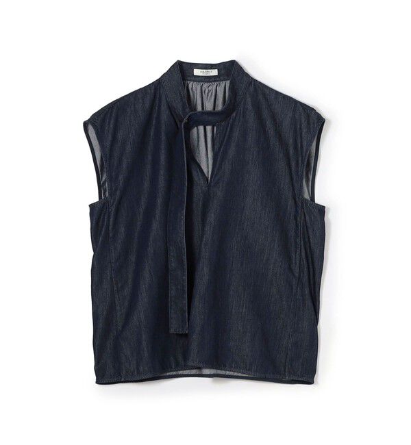 【WEB先行予約】コットンセルロースデニム タイブラウス