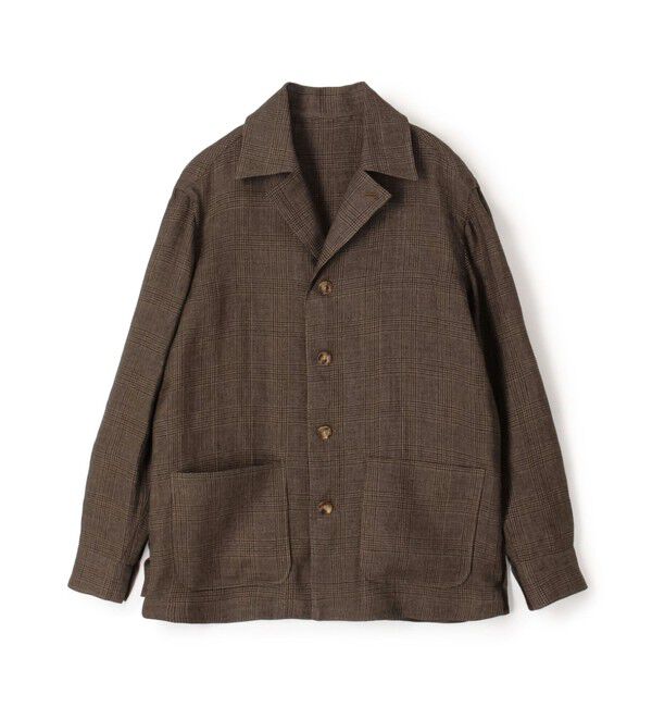人気メンズファッション|【トゥモローランド/TOMORROWLAND】 リネングレンチェック ハンドカバーシャツブルゾン