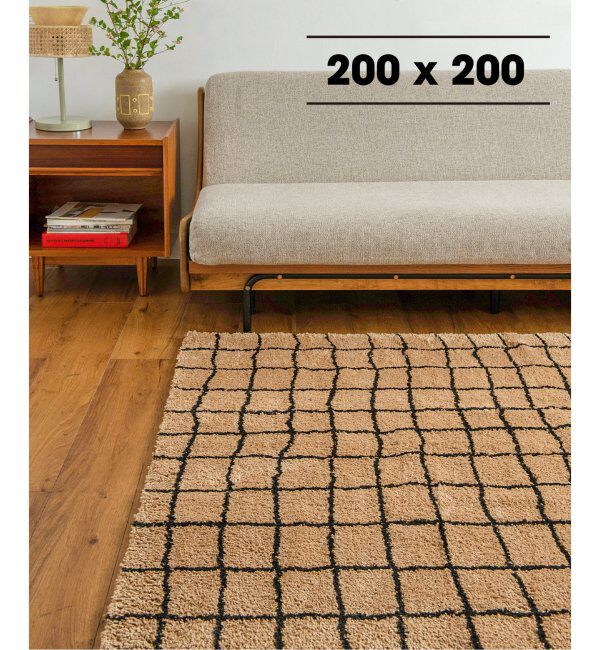 【ジャーナル　スタンダード　ファニチャー/journal standard Furniture】 GRID RUG 200x200 グリッド ラグ