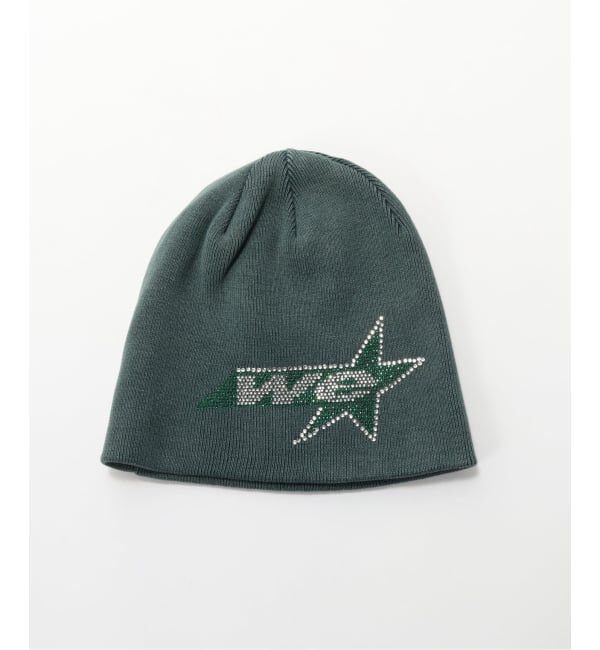 【ジョイントワークス/JOINT WORKS】 WOKE EDGE / ウォークエッジ Rhinestone WE Star Logo Beanie