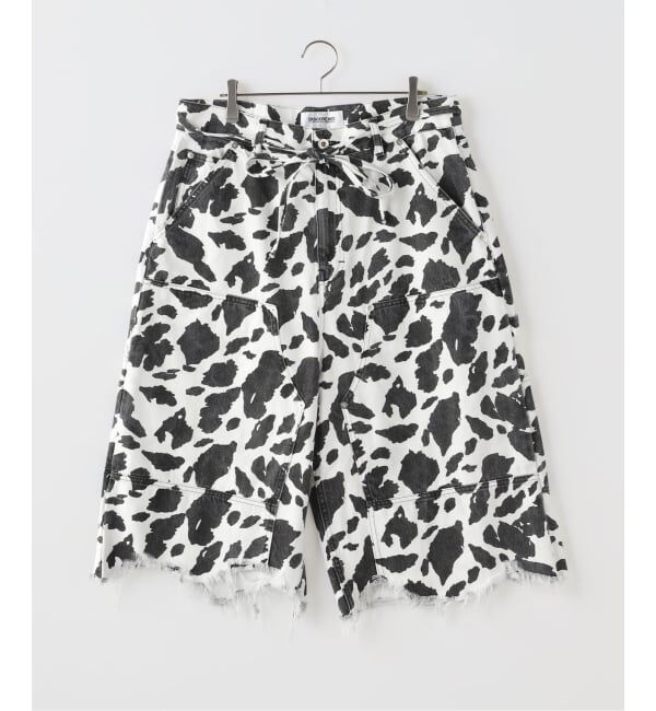 モテ系ファッションメンズ|【ジョイントワークス/JOINT WORKS】 DISCOVERED / ディスカバード COW PRINT DOUBLE KNEE SHORTS