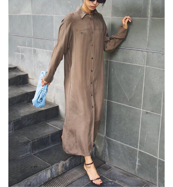 【プラージュ/Plage】 R’IAM キュプラシャツワンピース