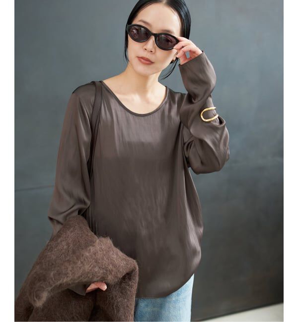 【プラージュ/Plage】 R’IAM サテンロンT ブラウス