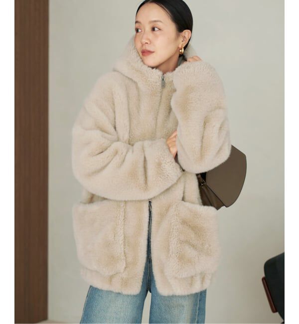 スムースファー フーディーポンチョ（Ballsey）｜ルミネのファッション