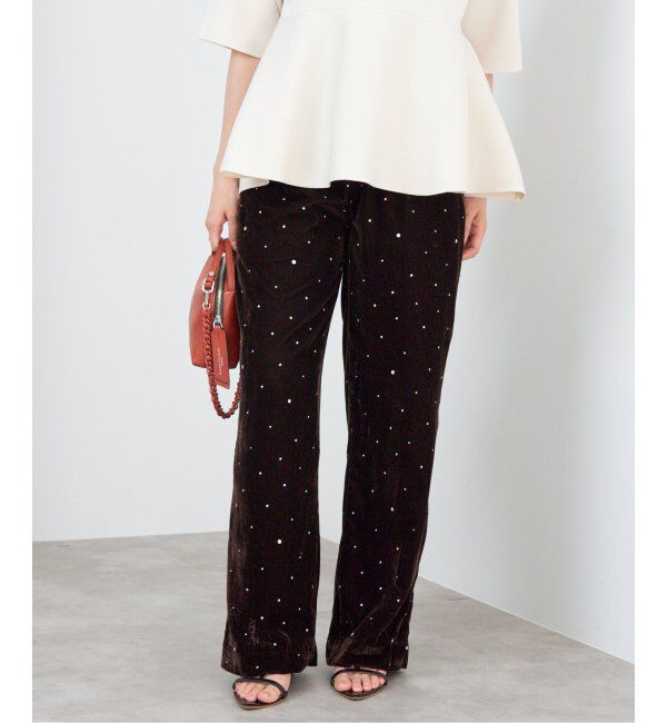 【イエナ/IENA】 COUTURE D’ADAM/クチュールドアダム Glitter PT ベロアイージーパンツ 221