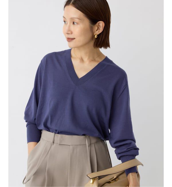 【イエナ/IENA】 《追加》18G Vネックプルオーバー