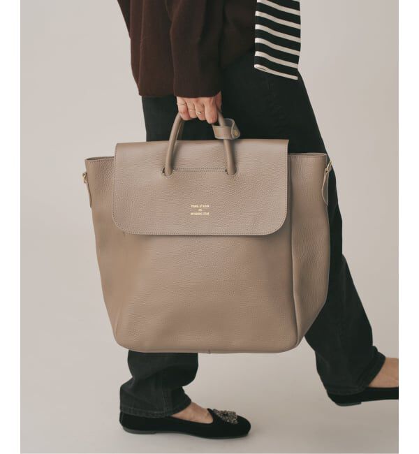 モテ系メンズファッション|【イエナ/IENA】 YOUNG&OLSEN/ヤングアンドオルセン EMBOSSED LEATHER TOTE M