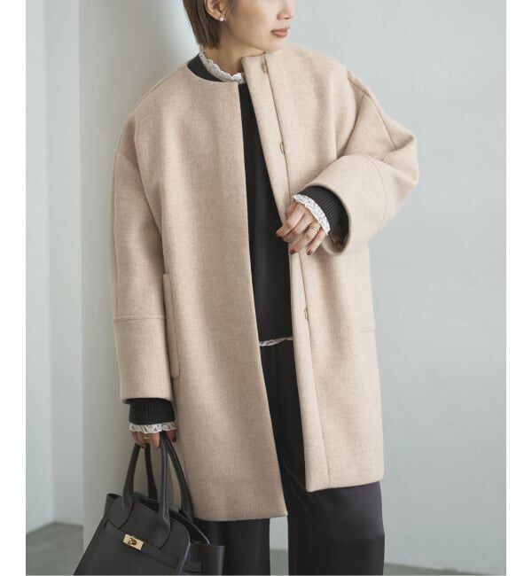 ループヤーンノーカラージャケットコート（IENA）｜ルミネの