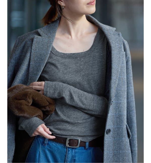 メンズファッションなら|【イエナ/IENA】 TCスラブワイドネックロンTEE