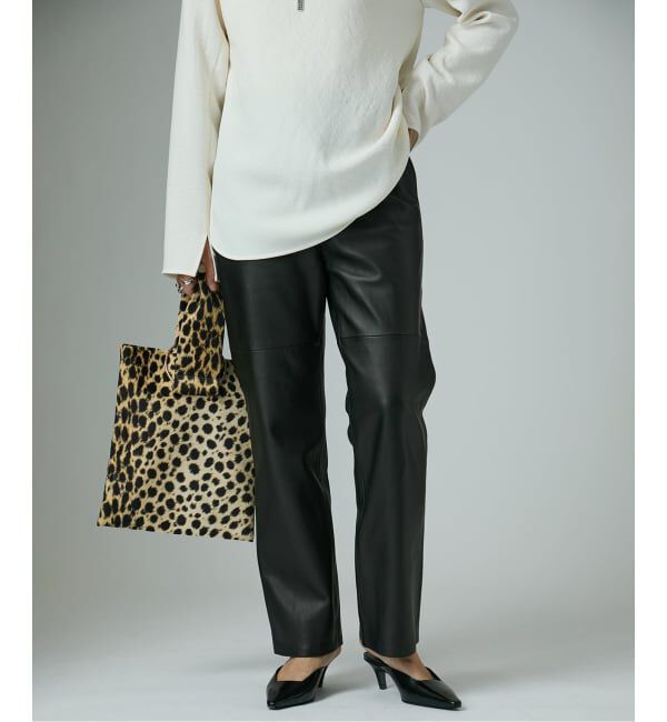 【イエナ/IENA】 レザーストレートパンツ