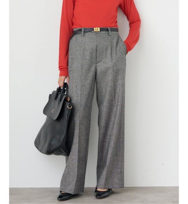 【イエナ/IENA】 《予約》フランネルワイドストレートパンツ