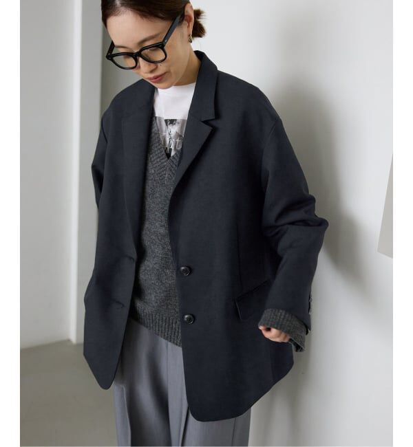 リネンレーヨンツイル ダブルブレストブレザー（MACPHEE