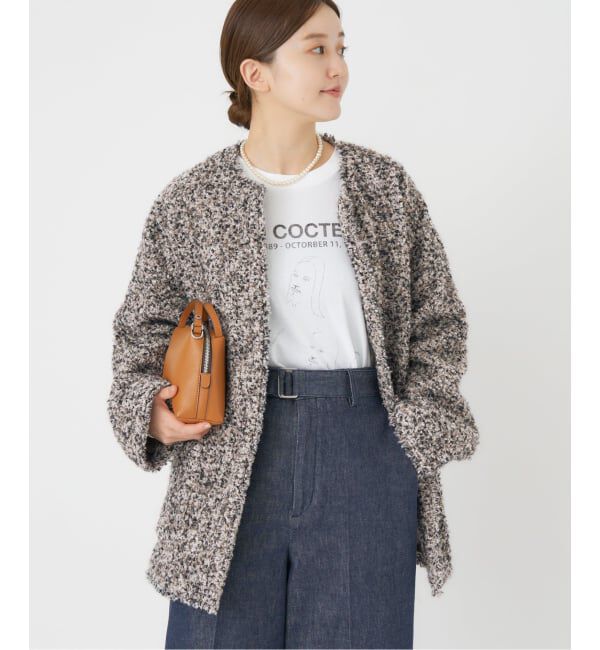 【イエナ/IENA】 《予約》ループヤーンノーカラージャケットコート