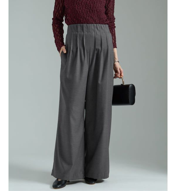 【イエナ/IENA】 タックギャザーパンツ