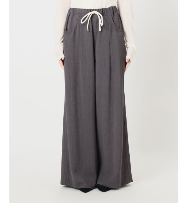 【イエナ/IENA】 IENA LA BOUCLE ウーステッドワイドドロストパンツ
