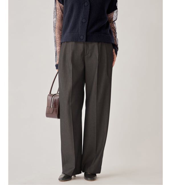 【イエナ/IENA】 ウールギャバタックパンツ