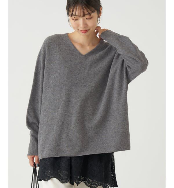 【イエナ/IENA】 《追加2》Fineニュージーウール ニュアンス Vプルオーバー