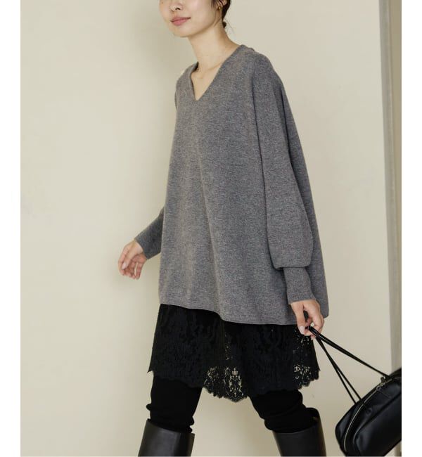 【イエナ/IENA】 《追加2》Fineニュージーウール ニュアンス Vプルオーバー