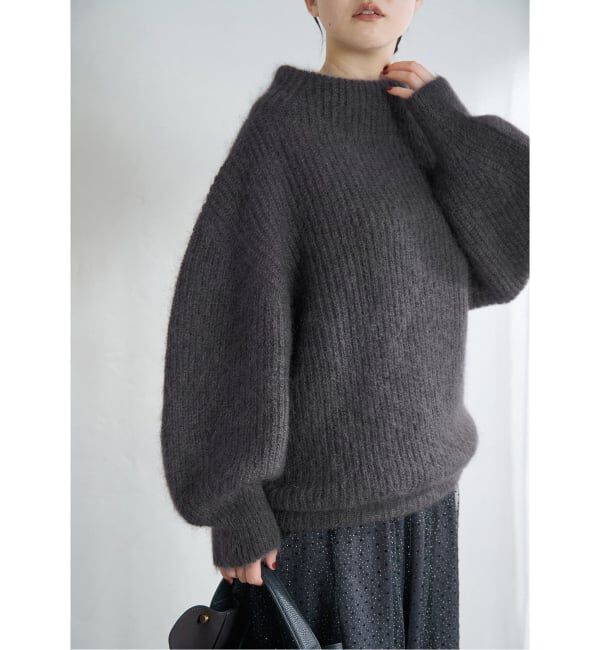 【イエナ/IENA】 キッドモヘヤミックス 片畦プルオーバー