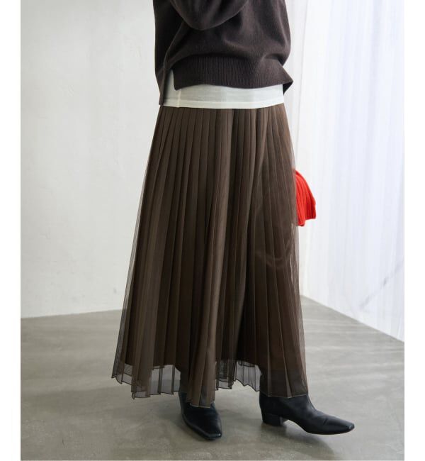 【イエナ/IENA】 シアープリーツスカート