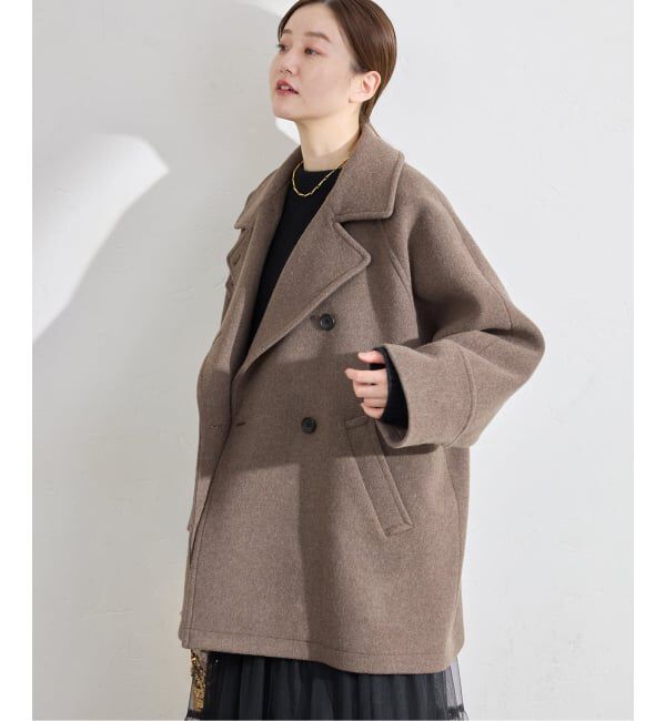 ファッションメンズお薦め|【イエナ/IENA】 ダブルブレストハーフコート
