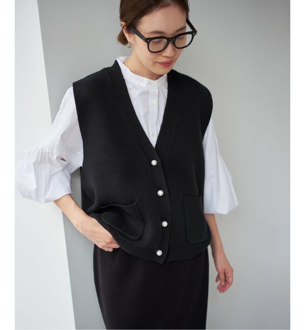 《WEB限定/追加2》パールニットベスト