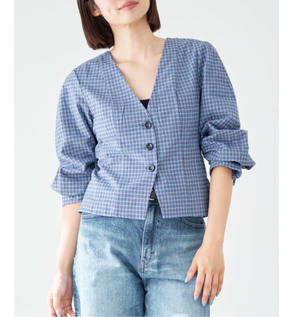 BAUM UND PFERDGARTEN/バウム ウンド ヘルガーデン CHECK BL ブラウス MILLEA24633