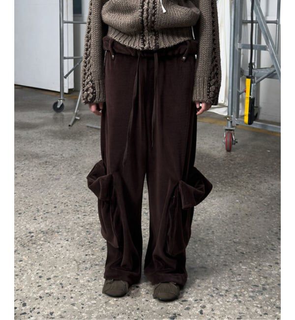 【エディフィス/EDIFICE】 【Geek Office / ギークオフィス】OPEN YY Woven ROLLED WAIST VELOUR CARGO
