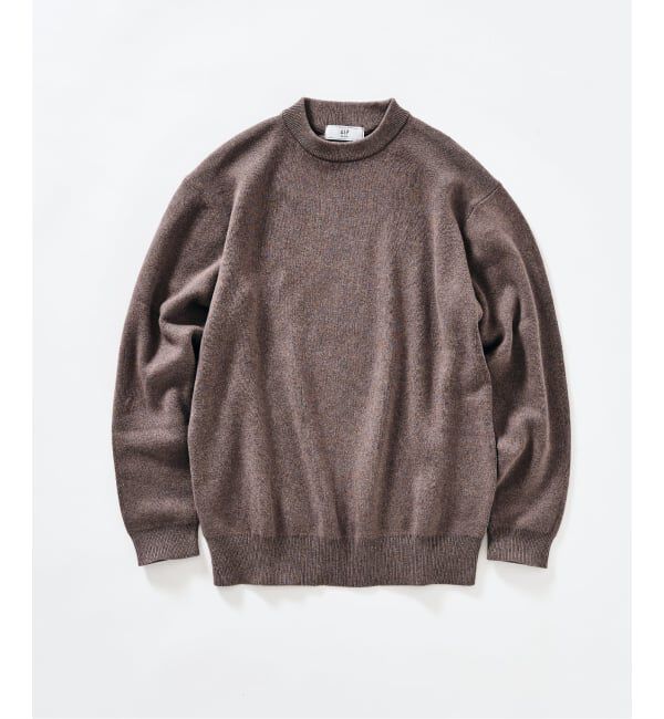 【エディフィス/EDIFICE】 コットンカシミヤ スムース クルーニット