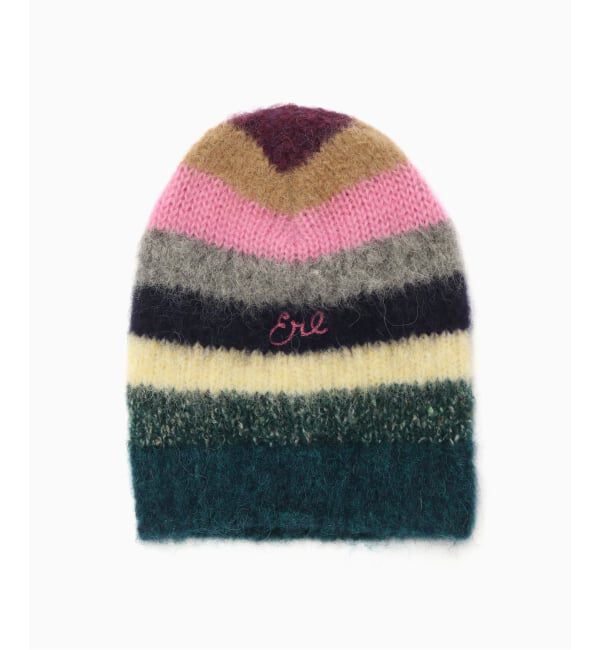 【エディフィス/EDIFICE】 ERL / イーアールエル UNISEX STRIPED ALPACA MOHAIR BEANIE