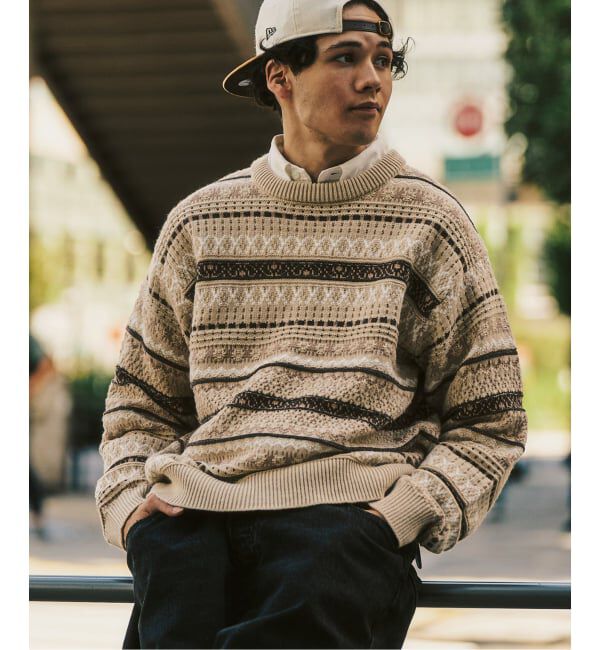 【エディフィス/EDIFICE】 《予約》フェアアイルクルーニット