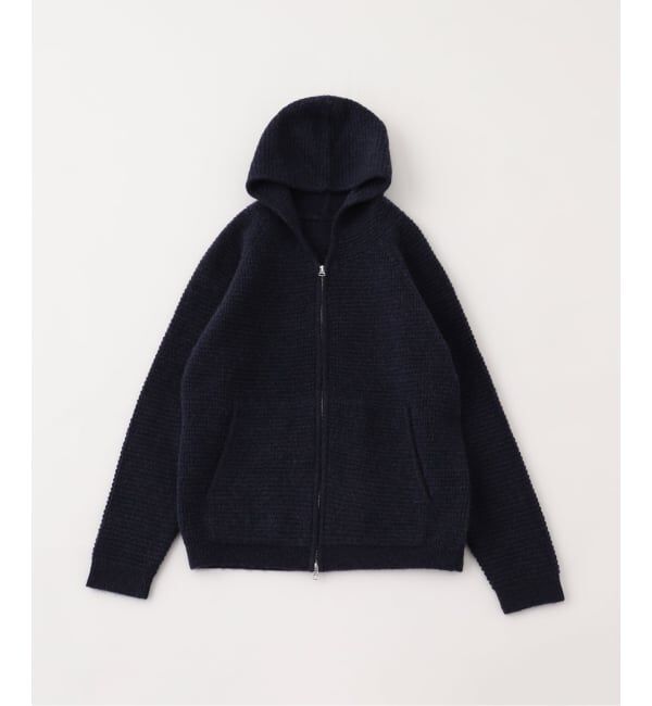 モテ系メンズファッション|【エディフィス/EDIFICE】 PULP / モヘヤブレンドニット ジップアップフードカーディガン