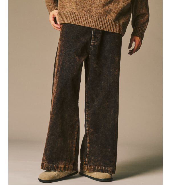 人気メンズファッション|【エディフィス/EDIFICE】 ベロアデニム フレアワークパンツ