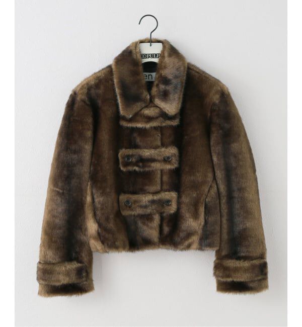 【エディフィス/EDIFICE】 【Geek Office / ギークオフィス】OPEN YY Woven FAUX FUR TAB TOGGLE JACKET