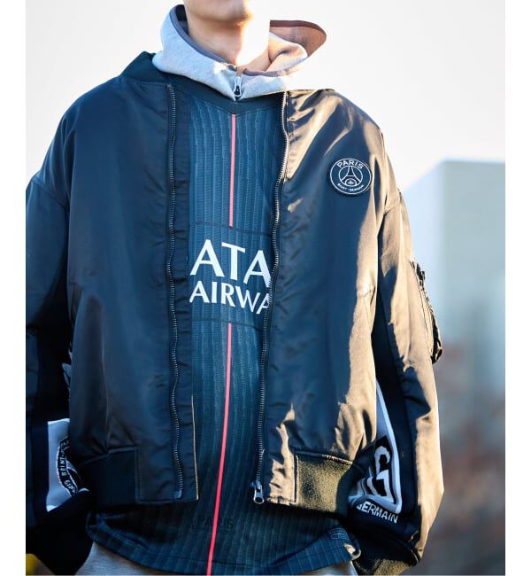 ファッションメンズお薦め|【エディフィス/EDIFICE】 【Paris Saint-Germain / パリ・サン=ジェルマン】 JP Vintage Scarf Bomber