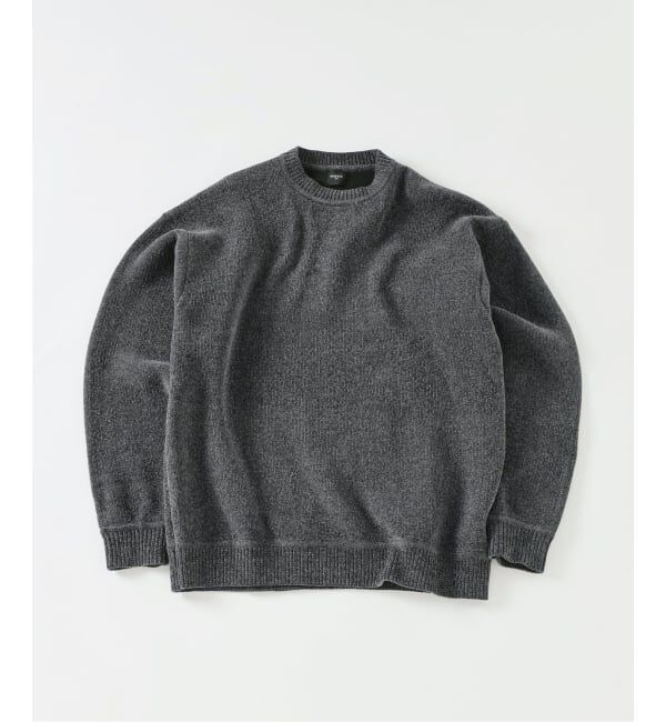 【エディフィス/EDIFICE】 シェニール ヤーン クルーネック ニット