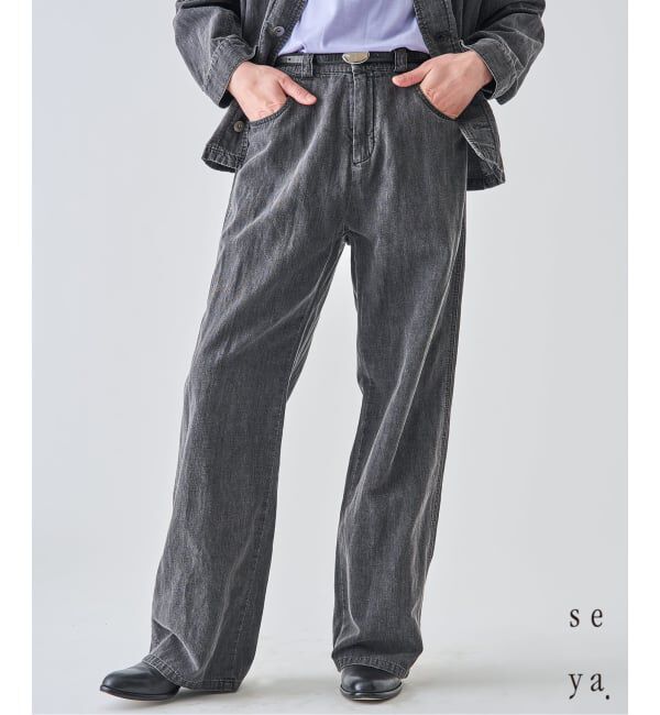モテ系ファッションメンズ|【エディフィス/EDIFICE】 《予約》SEYA.(セヤ) 別注 GROUND PANTS LINEN DENIM