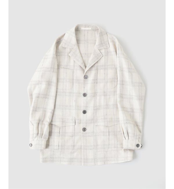 モテ系ファッションメンズ|【エディフィス/EDIFICE】 CARUSO(カルーゾ) W/Silk Linen Hunting Pane ジャケット