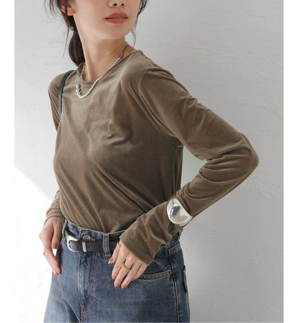 モテ系ファッションメンズ|【ジャーナルスタンダード/JOURNAL STANDARD】 《追加》【金子綾さん着用】ベロアロングスリーブプルオーバー