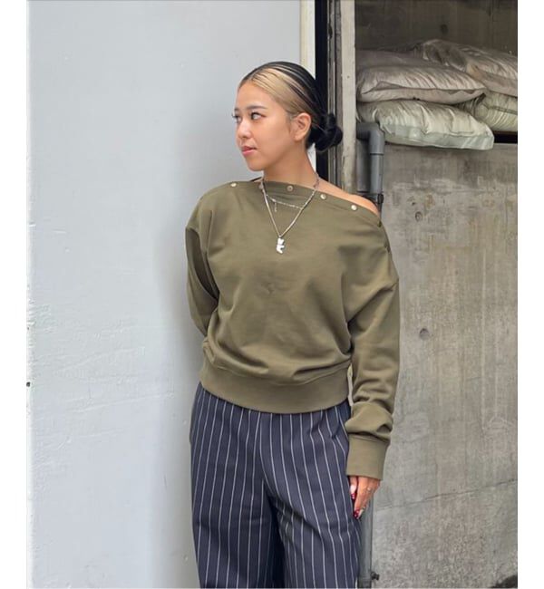 モテ系ファッションメンズ|【ジャーナルスタンダード/JOURNAL STANDARD】 オフショルダースウェットトップス