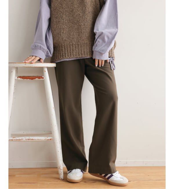 SALE‼️qualite2WAYタックパンツウォームサテンタックパンツ 2WAYタックパンツシリーズ新素材！】ウォームサテンタックパンツ